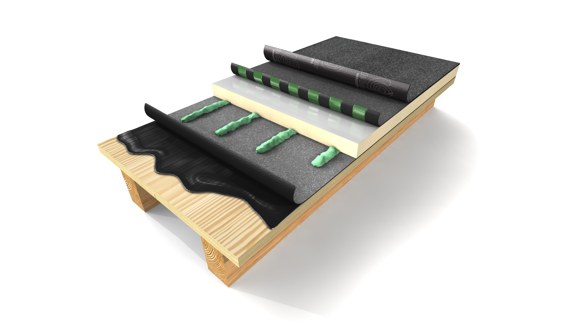 Insulated on Plywood — Adhered Insulation
